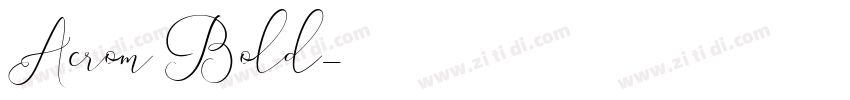 Acrom Bold字体转换
